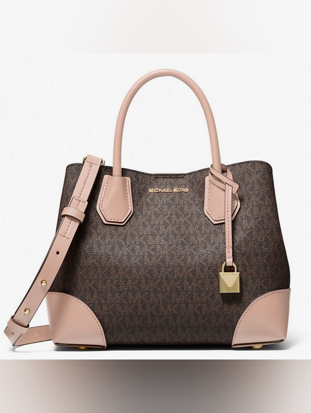 Michael Kors Mercer Gallery Small Signature Logo Satchel NWT - Picture 2 of 11
